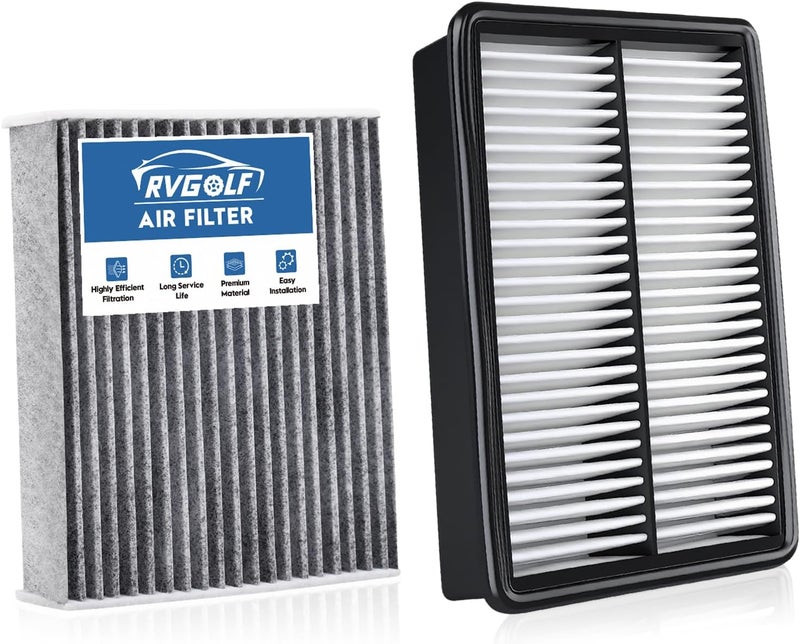 RVgolf Store Engine+Cabin Air Filters Fit for 2016-2018 Kia Sorento L4 2.0L, 2016-2020 Sorento L4 2.4L, 2016-2020 Sorento V6 3.3L Engine Air Filter Replacement Accessories CF12161 CA11943 - Image 1